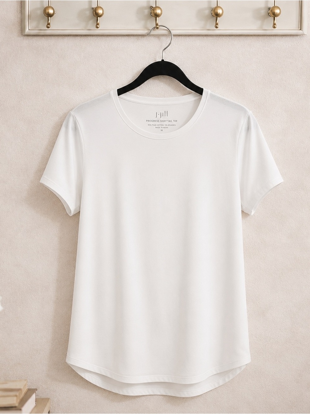 J. Jill White Short Sleeve Crewneck Tee - Classic Fit